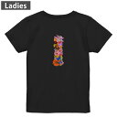 Tシャツ レディース バックプリント 半袖 ブラック 黒 デザイン M L tシャツ ティーシャツ T shirt 019314 文字 i アルファベット