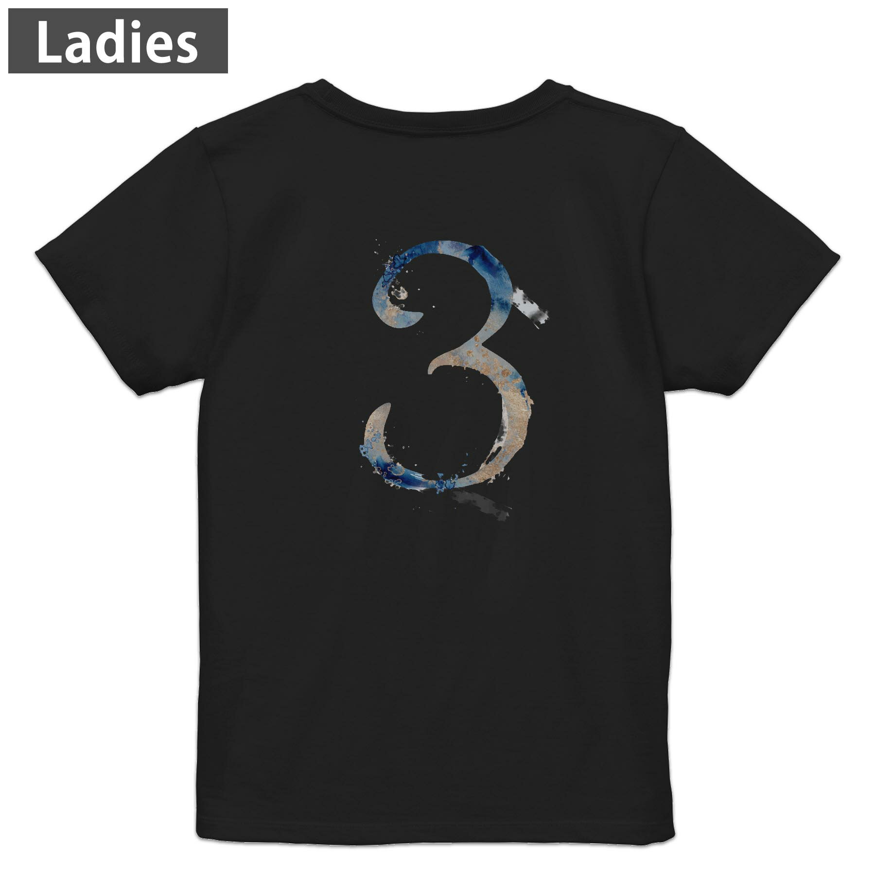 Print - Tシャツ レディース バックプリント 半袖 ブラック 黒 デザイン M L tシャツ ティーシャツ T shirt 019609 文字 3