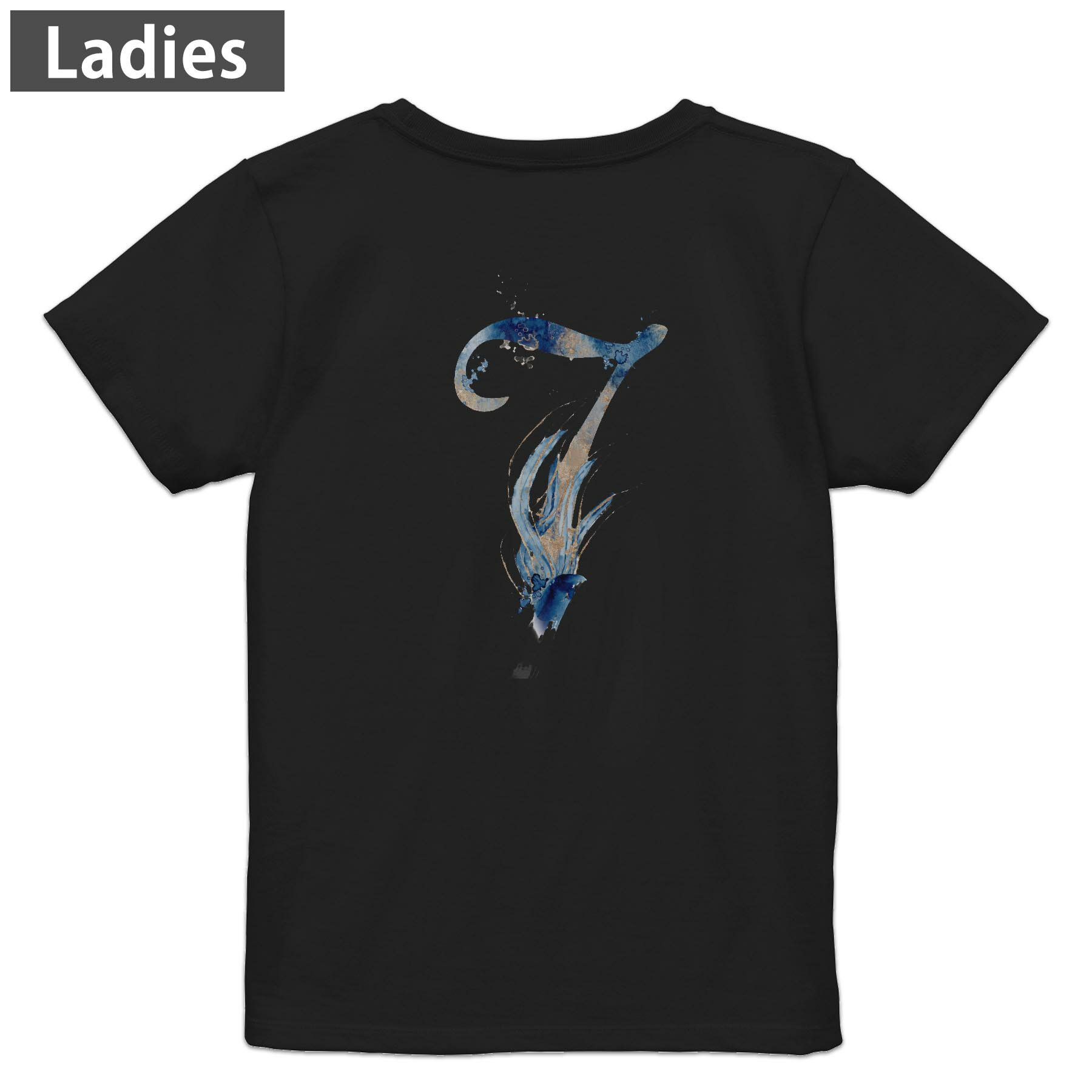 Tシャツ レディース バックプリント 半袖 ブラック 黒 デザイン M L tシャツ ティーシャツ T shirt 019650 文字 7