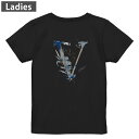 Tシャツ レディース バックプリント 半袖 ブラック 黒 デザイン M L tシャツ ティーシャツ T shirt 019674 文字 v アルファベット(4)