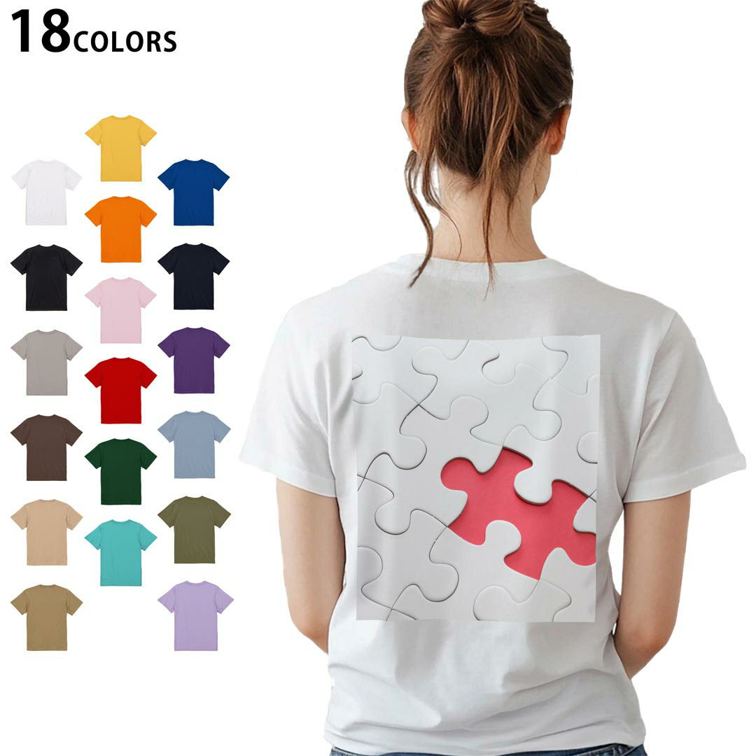 選べる18カラー Tシャツ レディース 半袖 ホワイト グレー デザイン M L Tシャツ ティーシャツ T shirt..