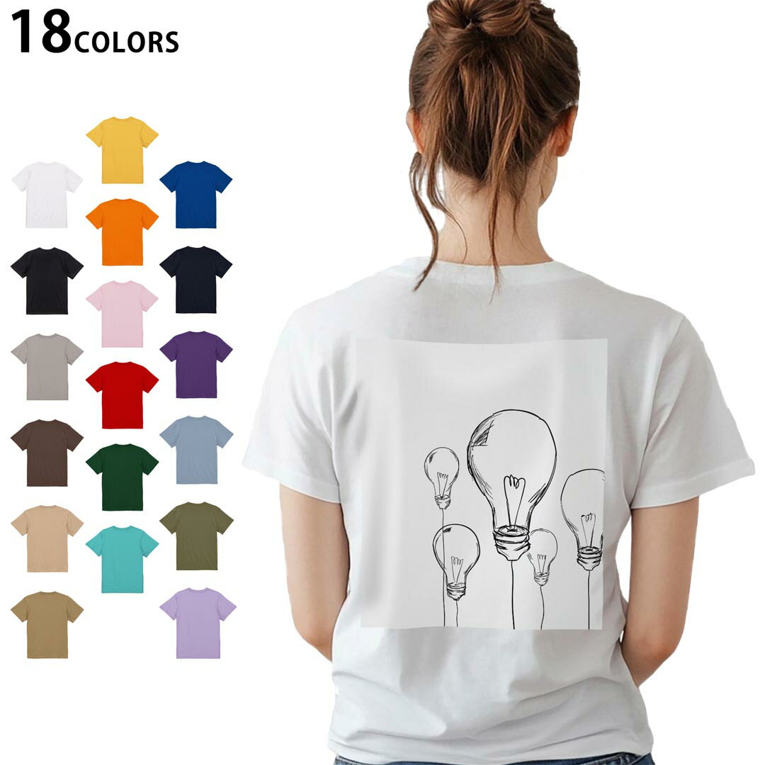 選べる18カラー Tシャツ レディース 半袖 ホワイト グレー デザイン M L Tシャツ ティーシャツ T shirt..