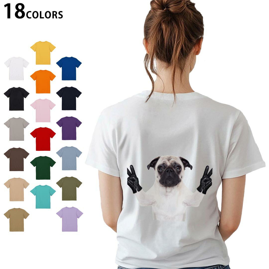 選べる18カラー Tシャツ レディース 半袖 ホワイト グレー デザイン M L Tシャツ ...