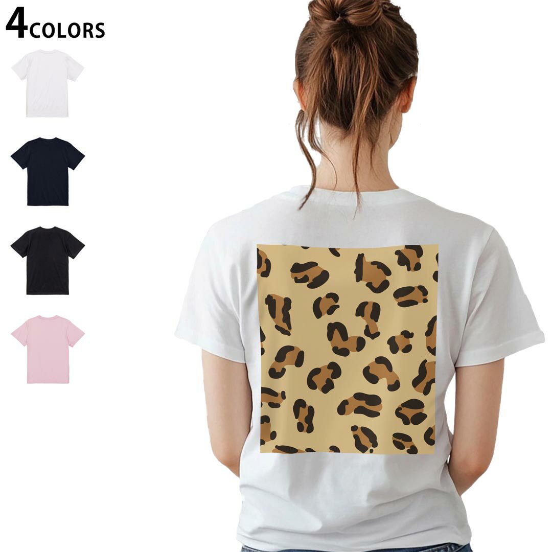 レディースバックプリントTシャツ半...