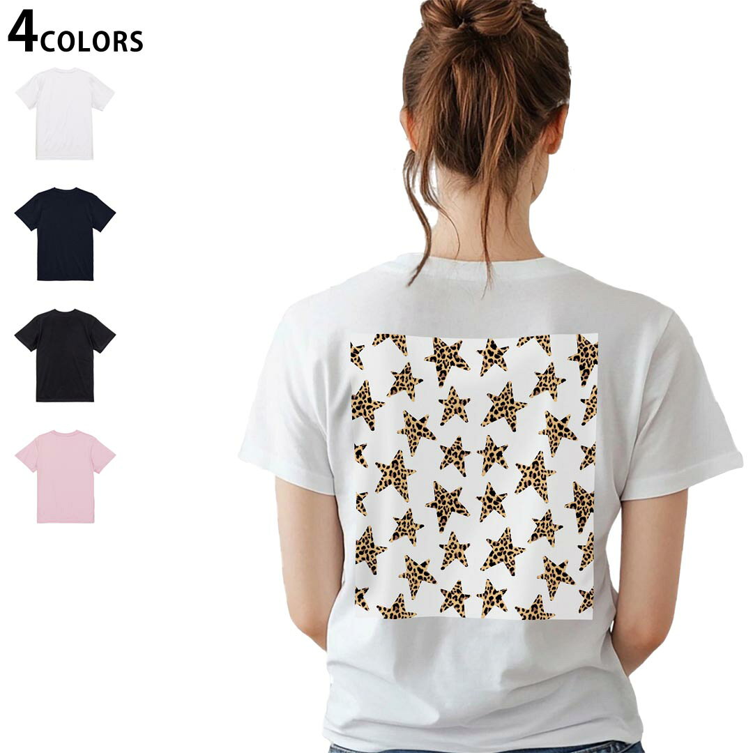 レディースバックプリントTシャツ半...