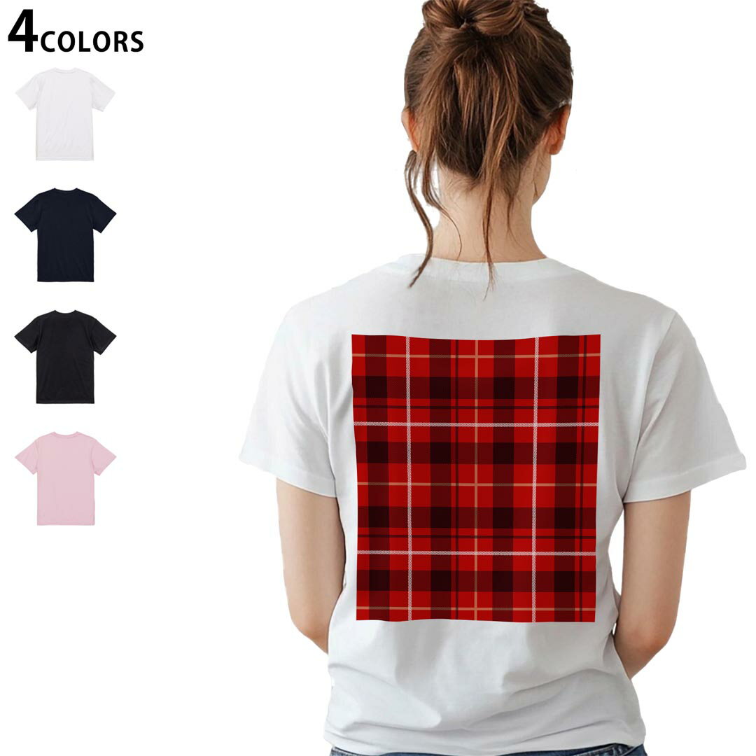 レディースバックプリントTシャツ半...