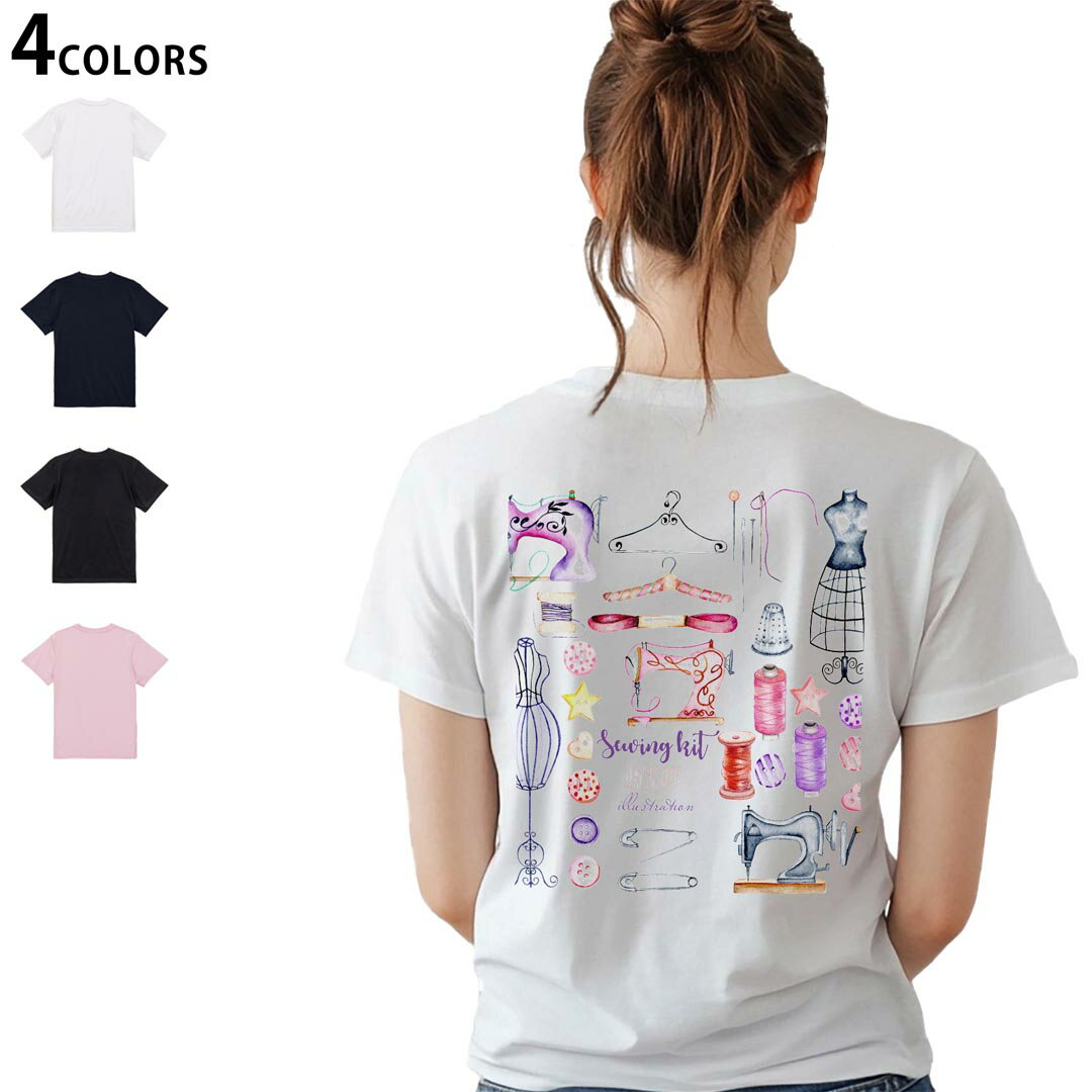 Other - レディース バックプリント Tシャツ 半袖 綿100％ カットソー プリント オリジナル デザイン 選べる4カラー M L 014338 ファッション　おしゃれ