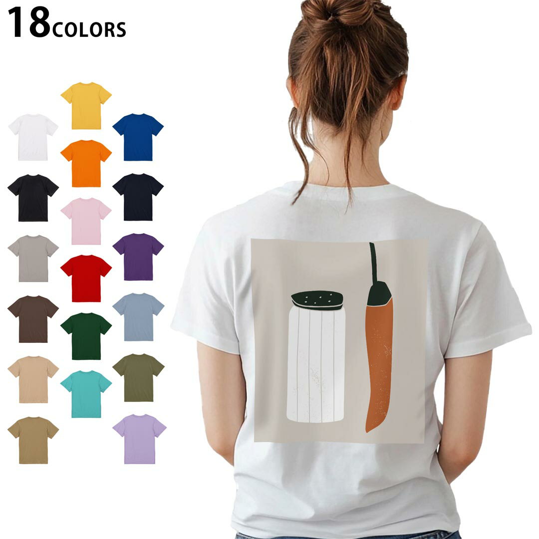 選べる18カラー Tシャツ レディース 半袖 ホワイト グレー デザイン M L Tシャツ ティーシャツ T shirt..