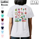 ドライ Tシャツ バックプリント 選べる8カラー tシャツ レディース 半袖 速乾 紫外線遮蔽 UV デザイン 2サイズ Tシャツ ティーシャツ T shirt 015565 お菓子 紅茶 かわいい