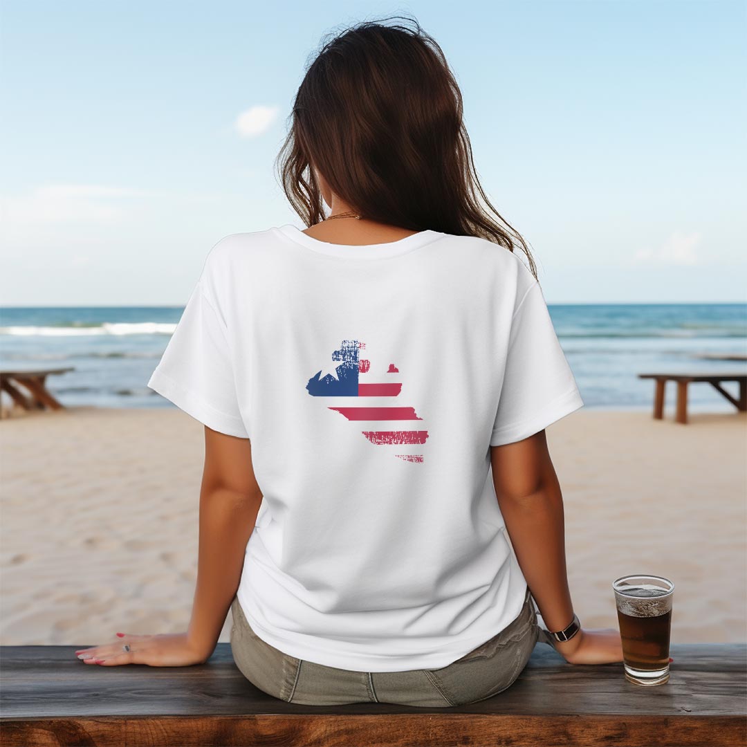 レディース ドライバックプリントTシャツ ホワイト 半袖 4.1オンス ジム トレーニング スポーツ 運動会 ドライアスレチック UVカット 紫外線遮蔽 吸水速乾 デザイン Tshirt M L 018871 liberia リベリア