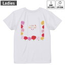 レディース ドライバックプリントTシャツ ホワイト 半袖 4.1オンス ジム トレーニング スポーツ 運動会 ドライアスレチック UVカット 紫外線遮蔽 吸水速...