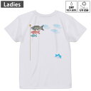 レディース ドライバックプリントTシャツ ホワイト 半袖 4.1オンス ジム トレーニング スポーツ 運動会 ドライアスレチック UVカット 紫外線遮蔽 吸水速...