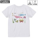 レディース ドライバックプリントTシャツ ホワイト 半袖 4.1オンス ジム トレーニング スポーツ 運動会 ドライアスレチック UVカット 紫外線遮蔽 吸水速乾 デザイン Tshirt M L 016460 鯉のぼり こどもの日 柏餅