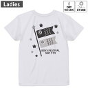 レディース ドライバックプリントTシャツ ホワイト 半袖 4.1オンス ジム トレーニング スポーツ 運動会 ドライアスレチック UVカット 紫外線遮蔽 吸水速...