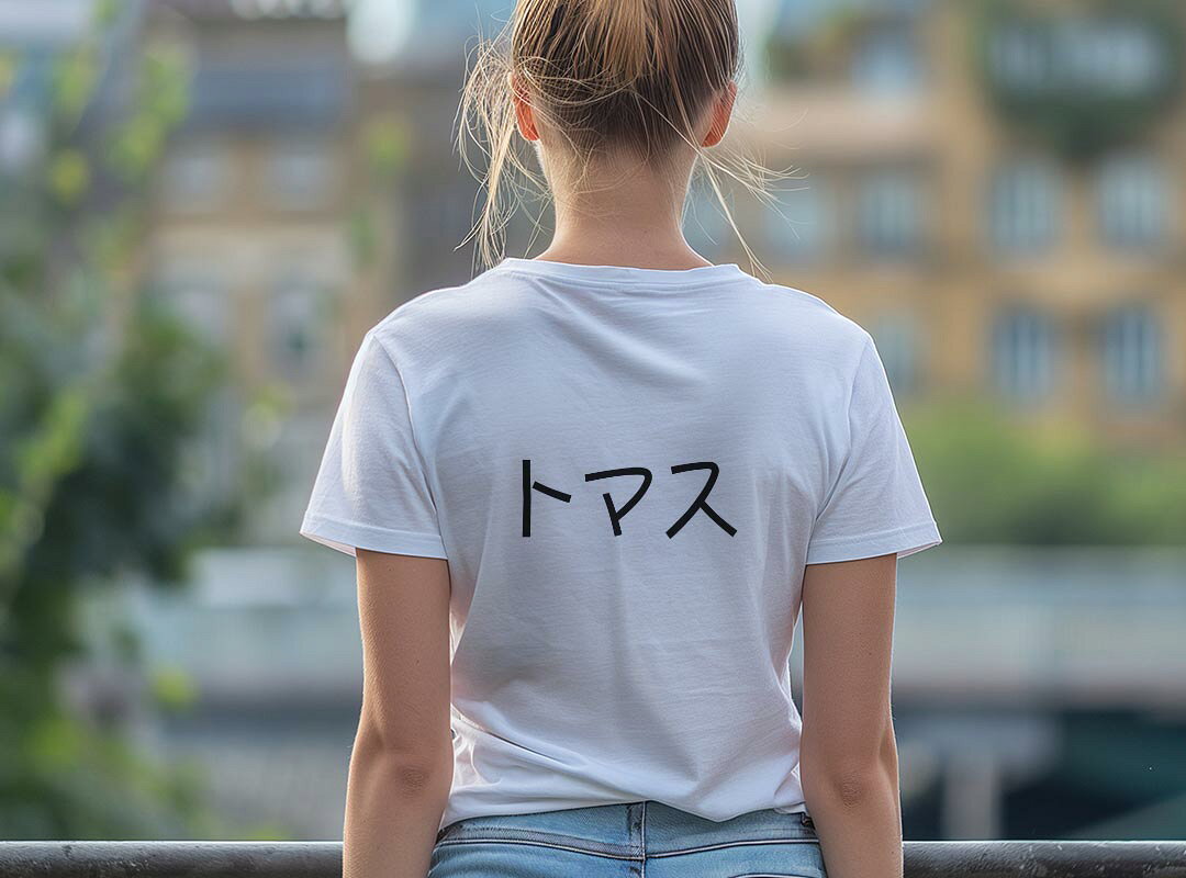 kabeコレのTシャツ レディース バックプリント 半袖 ホワイト グレー デザイン M Lティーシャツ T shirt 022424 Thomas トマス｜アングル2