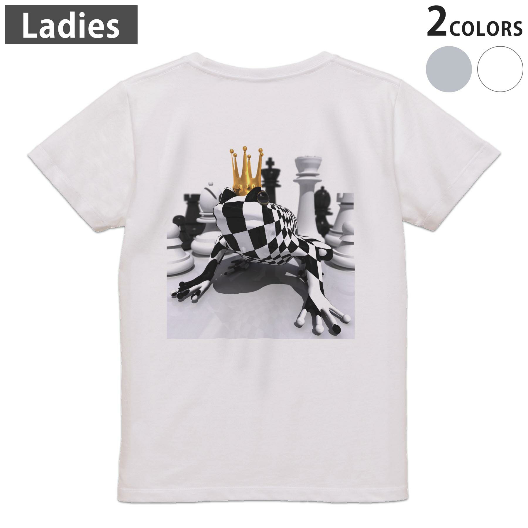 Tシャツ レディース バックプリント 半袖 ホワイト グレー デザイン M Lティーシャツ T shirt 003455 ..