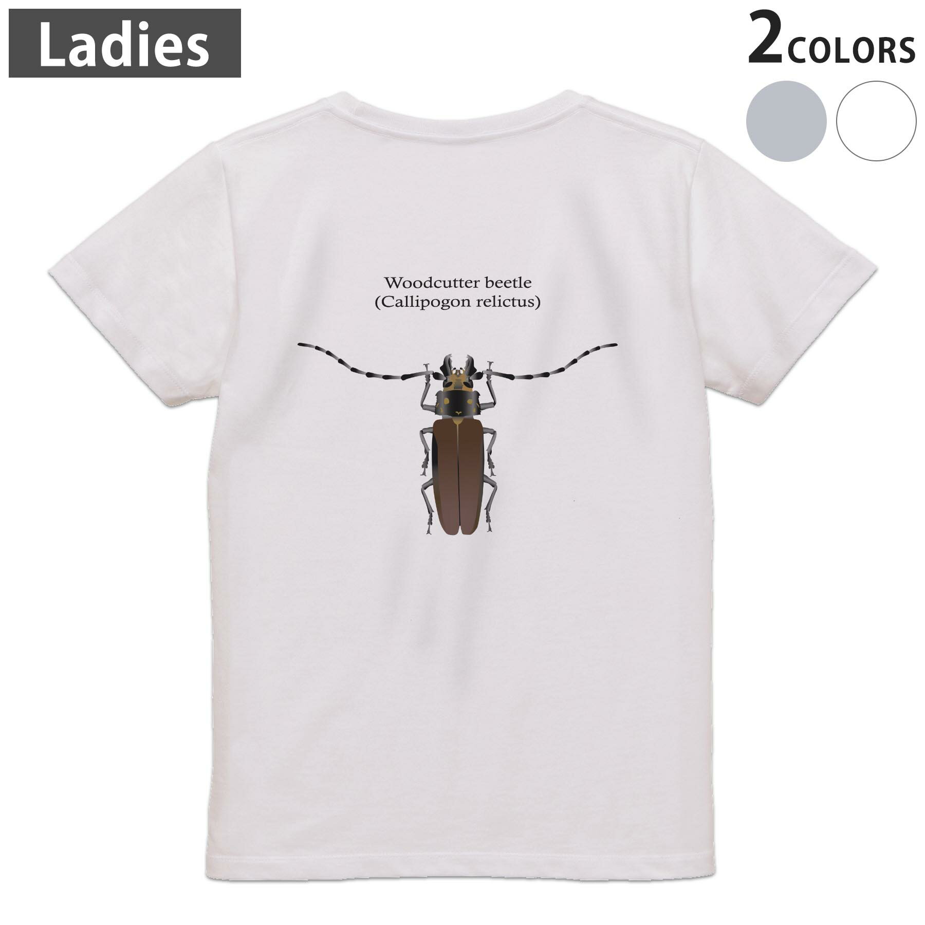 Tシャツ レディース バックプリント 半袖 ホワイト グレー デザイン M Lティーシャツ T shirt 020010 ..