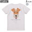 Tシャツ レディース バックプリント 半袖 ホワイト グレー デザイン M Lティーシャツ T shirt 022603 犬 フォックス・テリア 1,780円