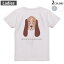 Tシャツ レディース バックプリント 半袖 ホワイト グレー デザイン M Lティーシャツ T shirt 022605 犬 ブラッドハウンド 1,780円
