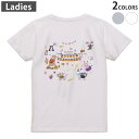 Tシャツ レディース バックプリント 半袖 ホワイト グレー デザイン M Lティーシャツ T shirt 026123 猫 cat Halloween(4)