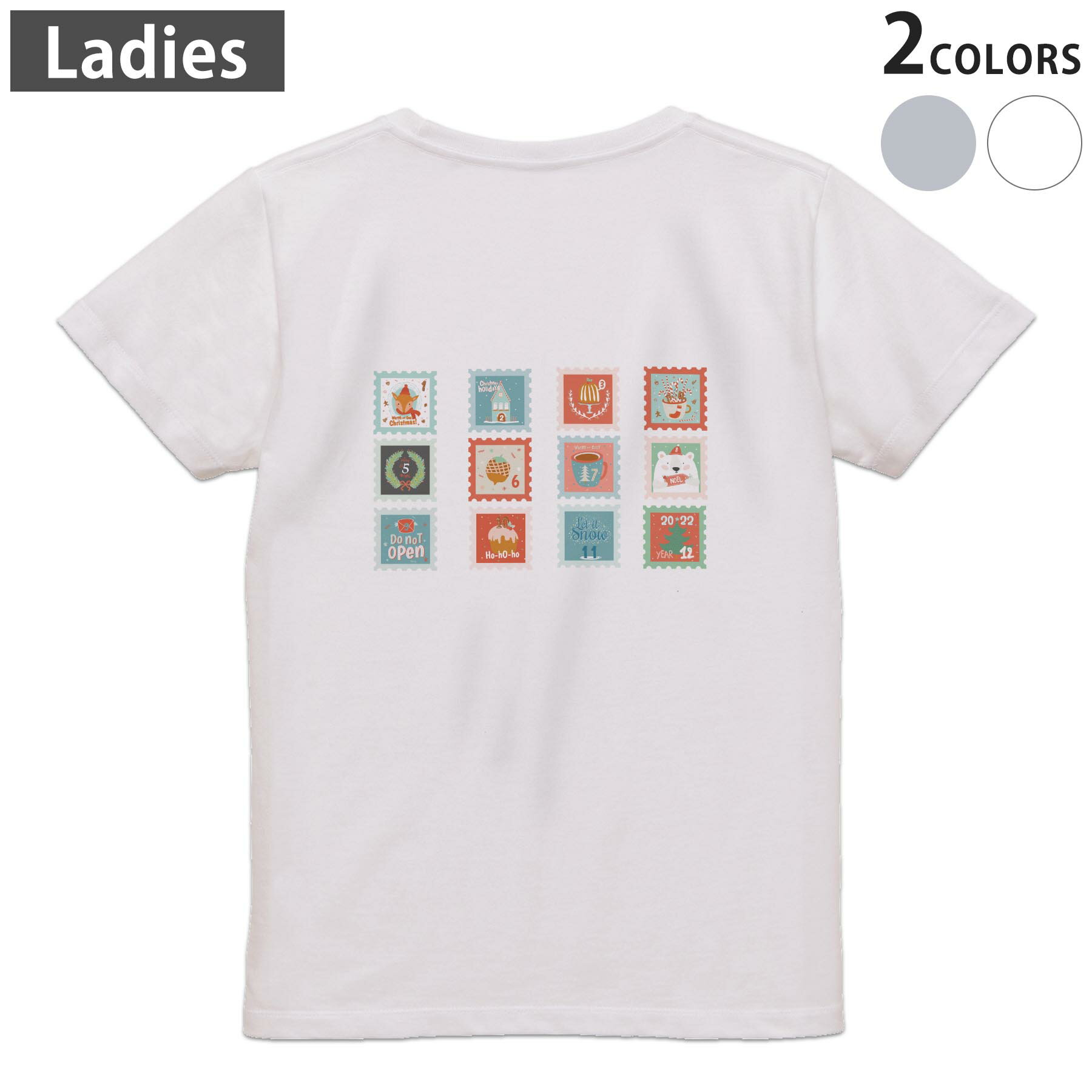 Tシャツ レディース バックプリント 半袖 ホワイト グレー デザイン M Lティーシャツ T shirt 030158 ..