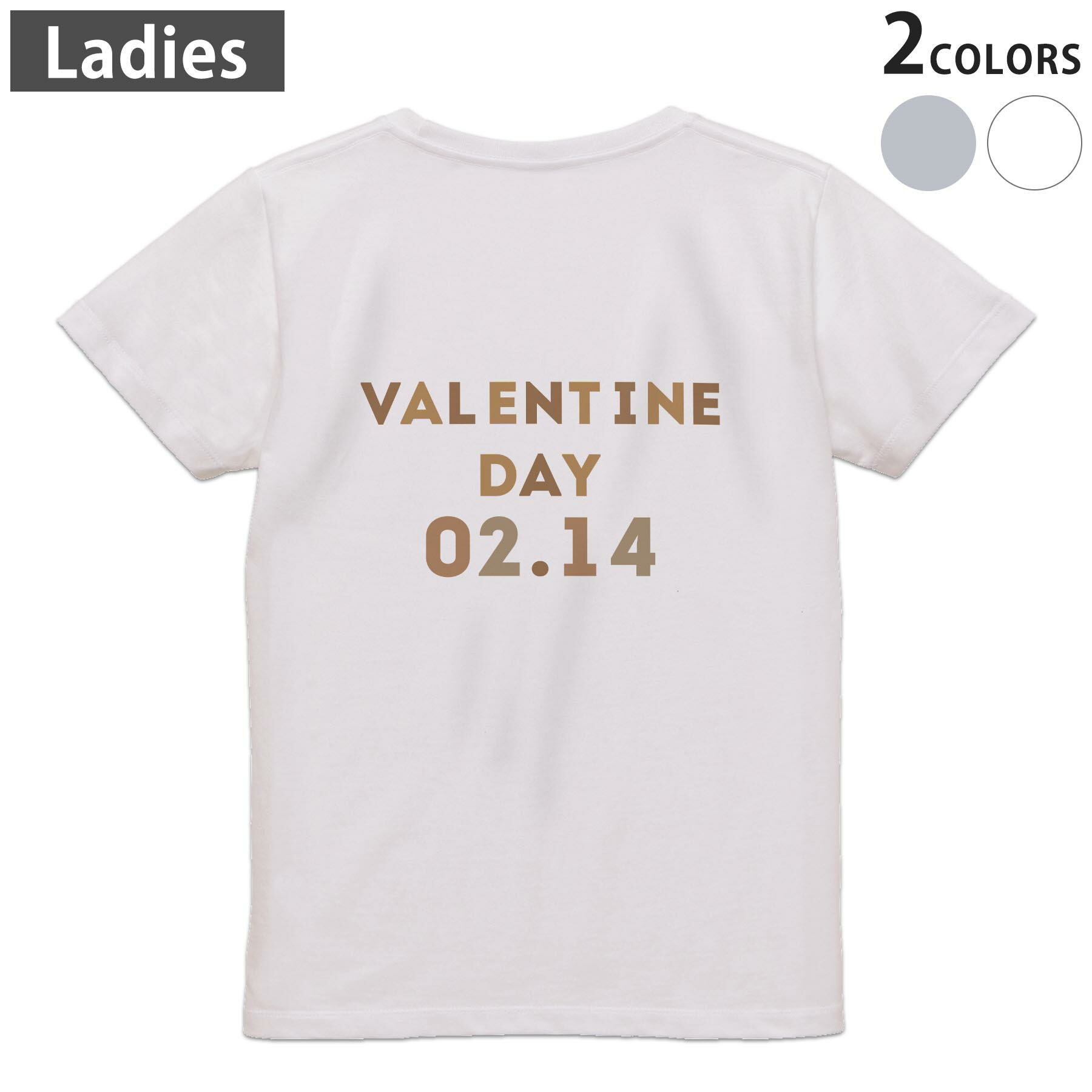 Tシャツ レディース バックプリント 半袖 ホワイト グレー デザイン M Lティーシャ...