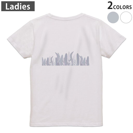 Tシャツ レディース バックプリント 半袖 ホワイト グレー デザイン M Lティーシャツ T shirt 032262 海藻 Tシャツ レディース バックプリント 半袖 ホワイト グレー デザイン M Lティーシャツ T shirt 032262 海藻