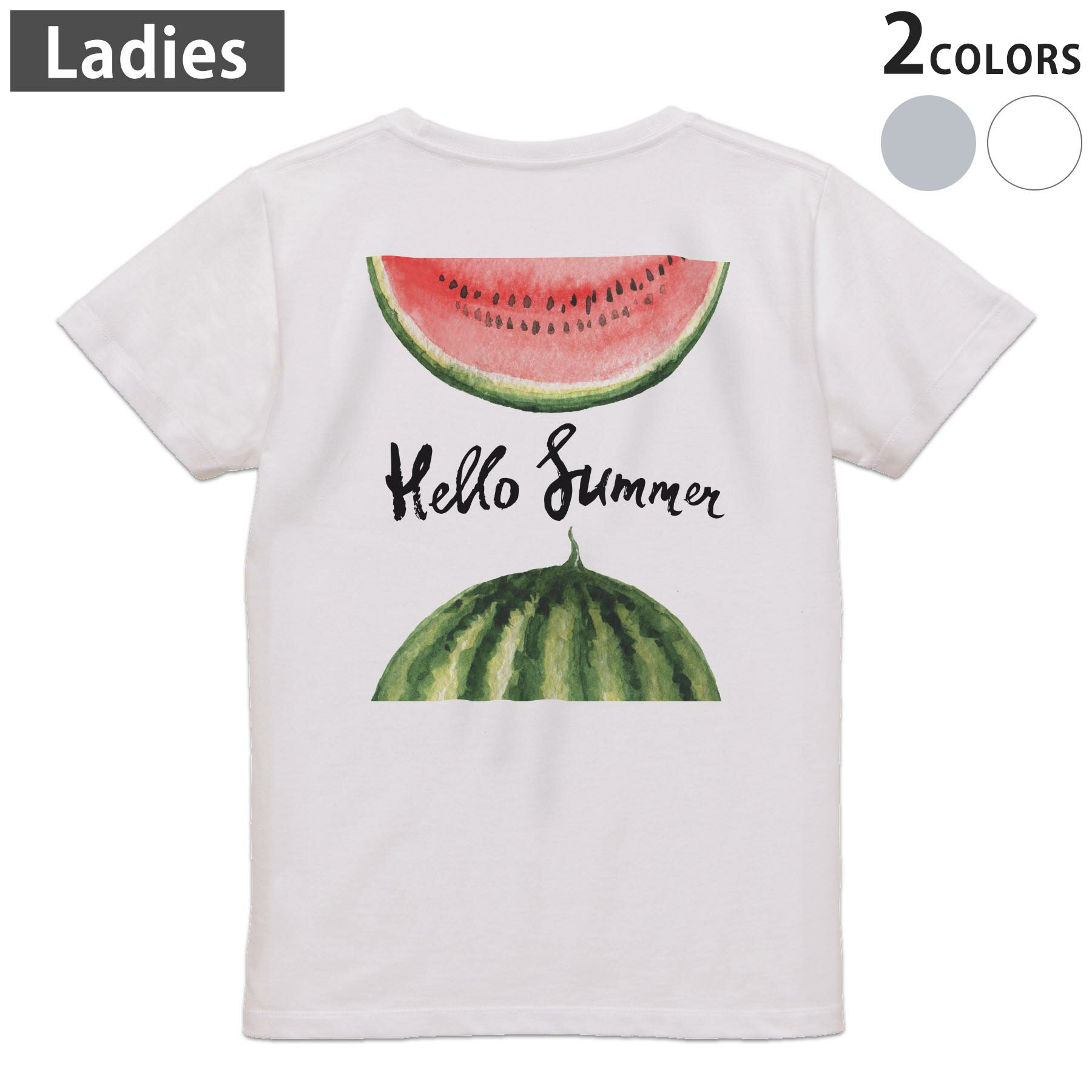 Tシャツ レディース バックプリント 半袖 ホワイト グレー デザイン M Lティーシャツ T sh ...