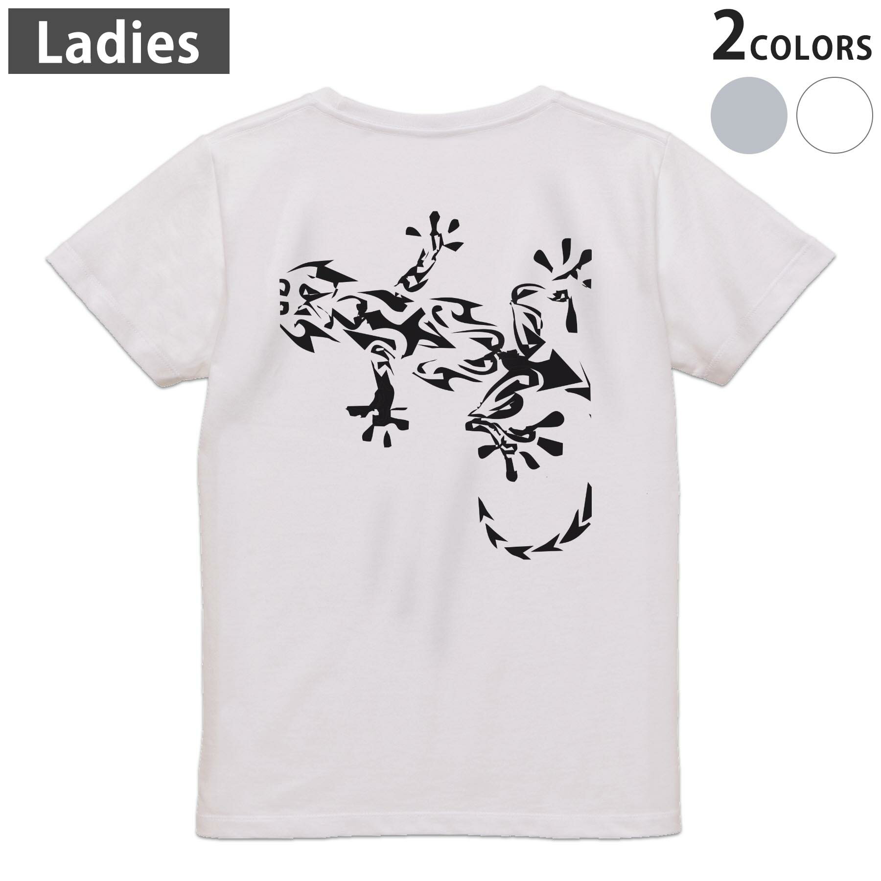 tシャツ レディース 半袖 ホワイト グレー デザイン M L Tシャツ ティーシャツ T shirt　白 灰色▼バックプリントTシャツ　ホワイト・グレー全デザイン▼▼女性用半袖Tシャツ　デザインはこちらから▼ ▼女性用半袖Tシャツ　ブラッ...