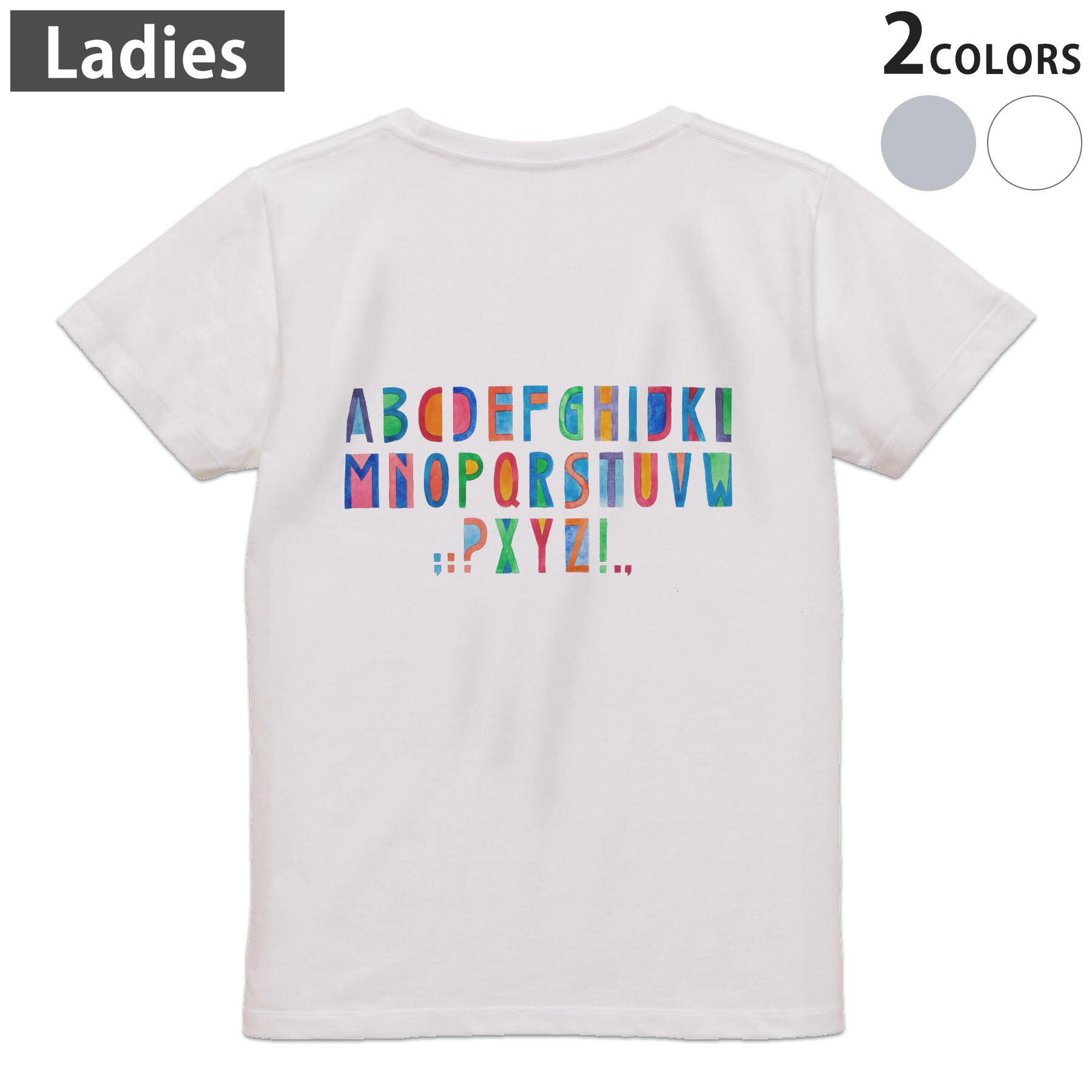 tシャツ レディース 半袖 ホワイト グレー デザイン M L Tシャツ ティーシャツ T shirt　白 灰色▼バックプリントTシャツ　ホワイト・グレー全デザイン▼▼女性用半袖Tシャツ　デザインはこちらから▼ ▼女性用半袖Tシャツ　ブラッ...