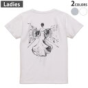 Tシャツ レディース バックプリント 半袖 ホワイト グレー デザイン M Lティーシャツ T shirt 014281 ドレス ファッション 結婚(4)