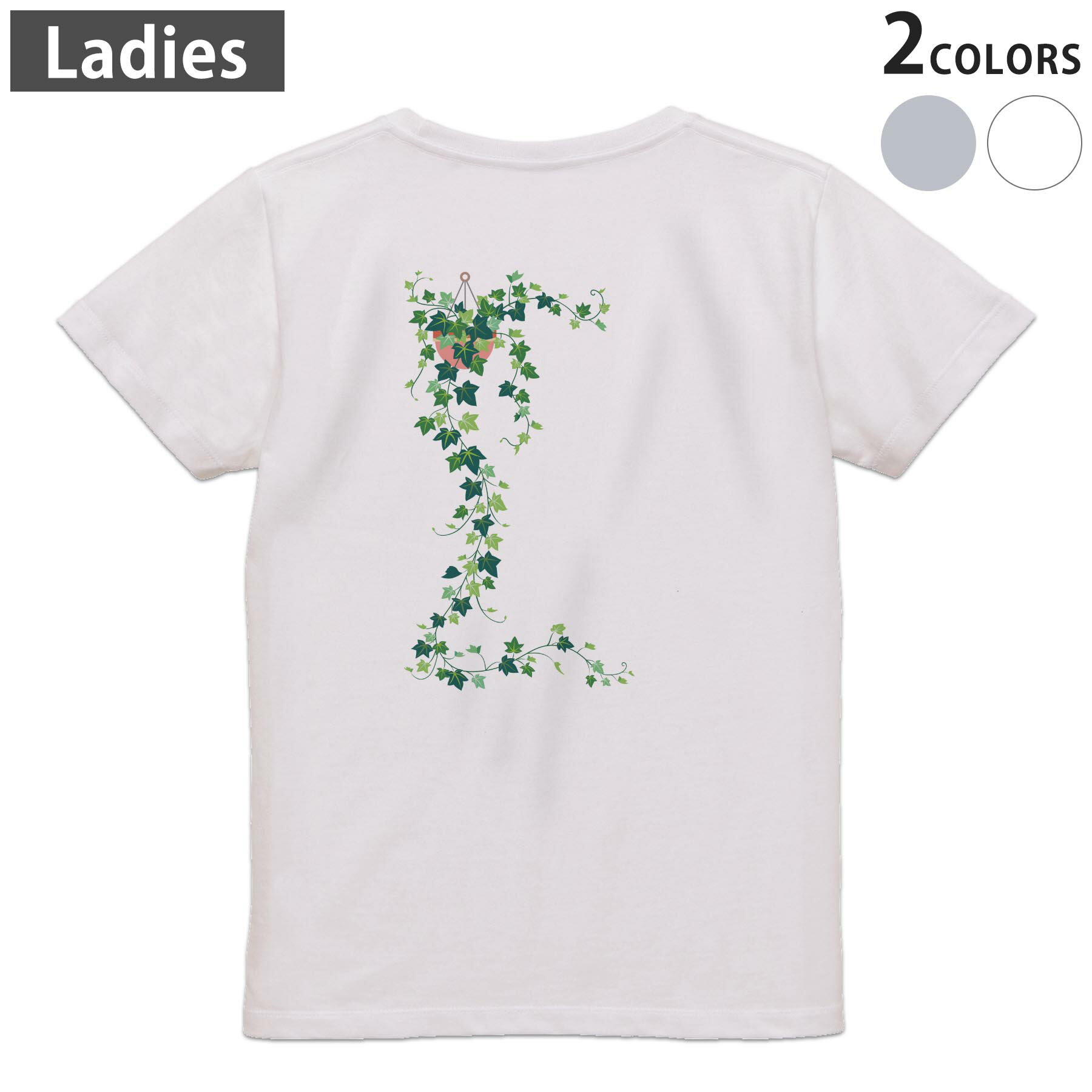 Tシャツ レディース バックプリント 半袖 ホワイト グレー デザイン M Lティーシャツ T shirt 015926 ..