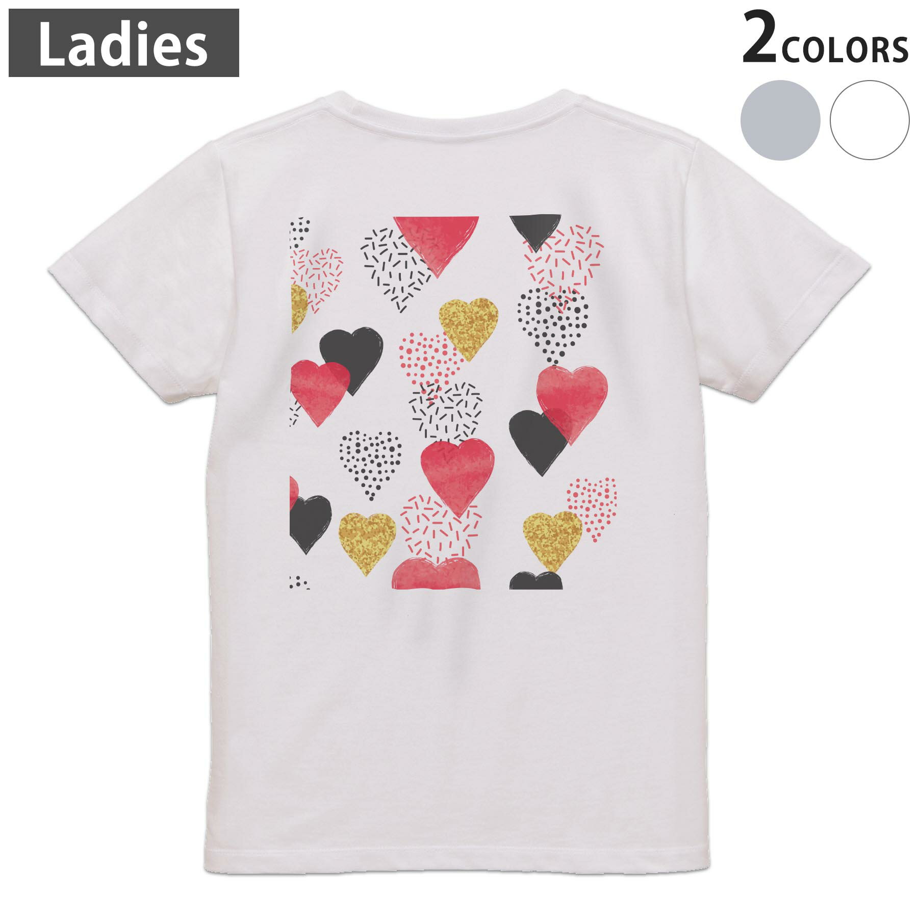 PHER 半袖 ハートTシャツ 2colors 楽天市場】ハートプリント赤ハートTシャツの通販