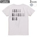 Tシャツ レディース バックプリント 半袖 ホワイト グレー デザイン M Lティーシャツ T shirt 017803 ネクタイ 父の日 文字