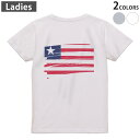 Tシャツ レディース バックプリント 半袖 ホワイト グレー デザイン M Lティーシャツ T shirt 018490 liberia リベリア(4)