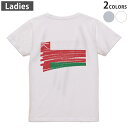 Tシャツ レディース バックプリント 半袖 ホワイト グレー デザイン M Lティーシャツ T shirt 018529 oman オマーン(4)