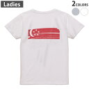 Tシャツ レディース バックプリント 半袖 ホワイト グレー デザイン M Lティーシャツ T shirt 018558 singapore シンガポール(4)