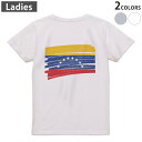 Tシャツ レディース バックプリント 半袖 ホワイト グレー デザイン M Lティーシャツ T shirt 018598 venezuela ベネズエラ(4)