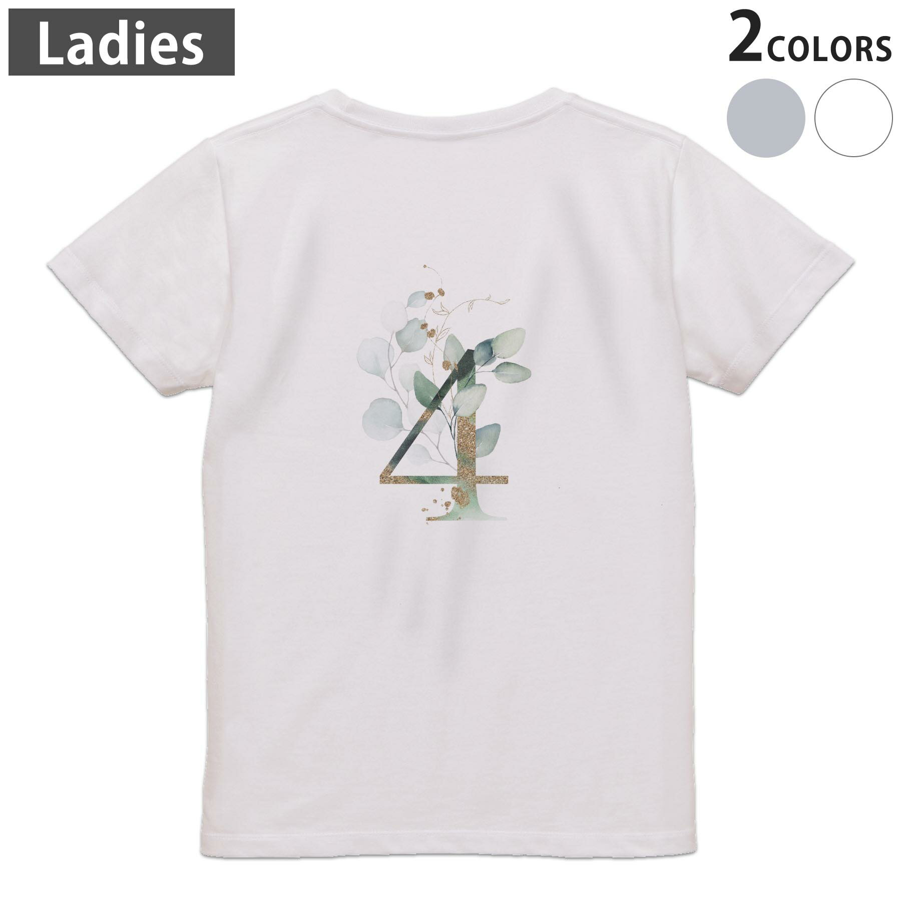 Tシャツ レディース バックプリント 半袖 ホワイト グレー デザイン M Lティーシャツ T shirt 019113 文字 4