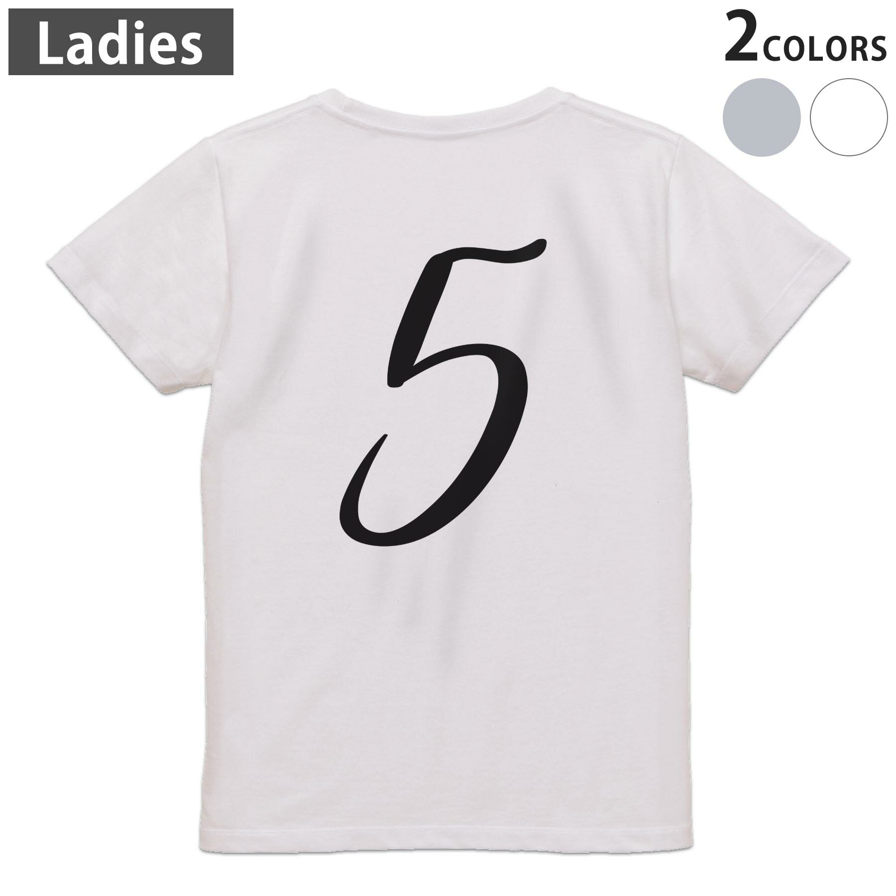 Tシャツ レディース バックプリント 半袖 ホワイト グレー デザイン M Lティーシャツ T shirt 019212 文字 5