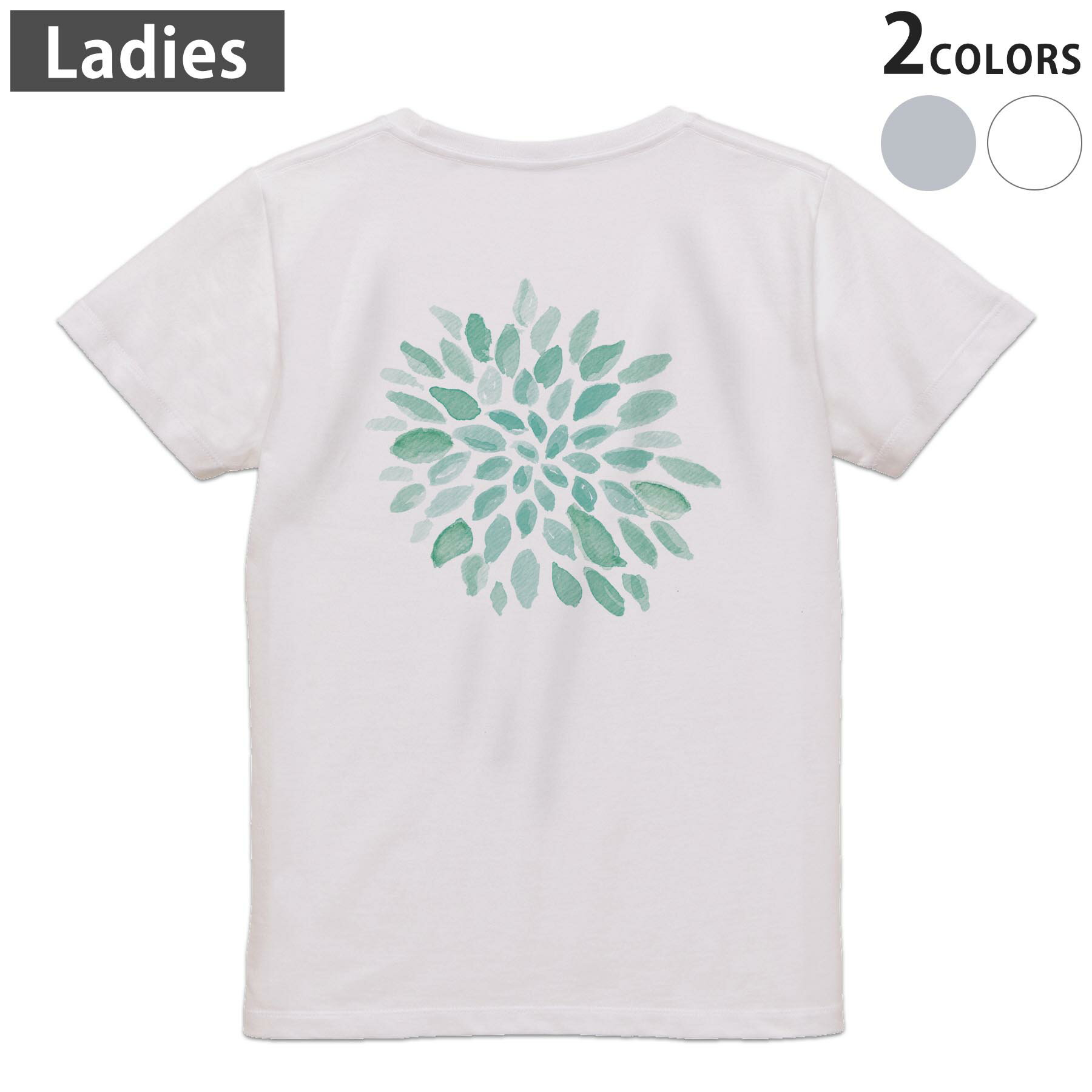 Tシャツ レディース バックプリント 半袖 ホワイト グレー デザイン M Lティーシャツ T shirt 019761 夏 打ち上げ花火 firework