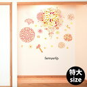 夏☆シール式ウォールステッカー summer 夏休み 祭り ひまわり 海 太陽 飾り 60×120cm 特大サイズ 特大サイズ 花火 カラフル 017339
