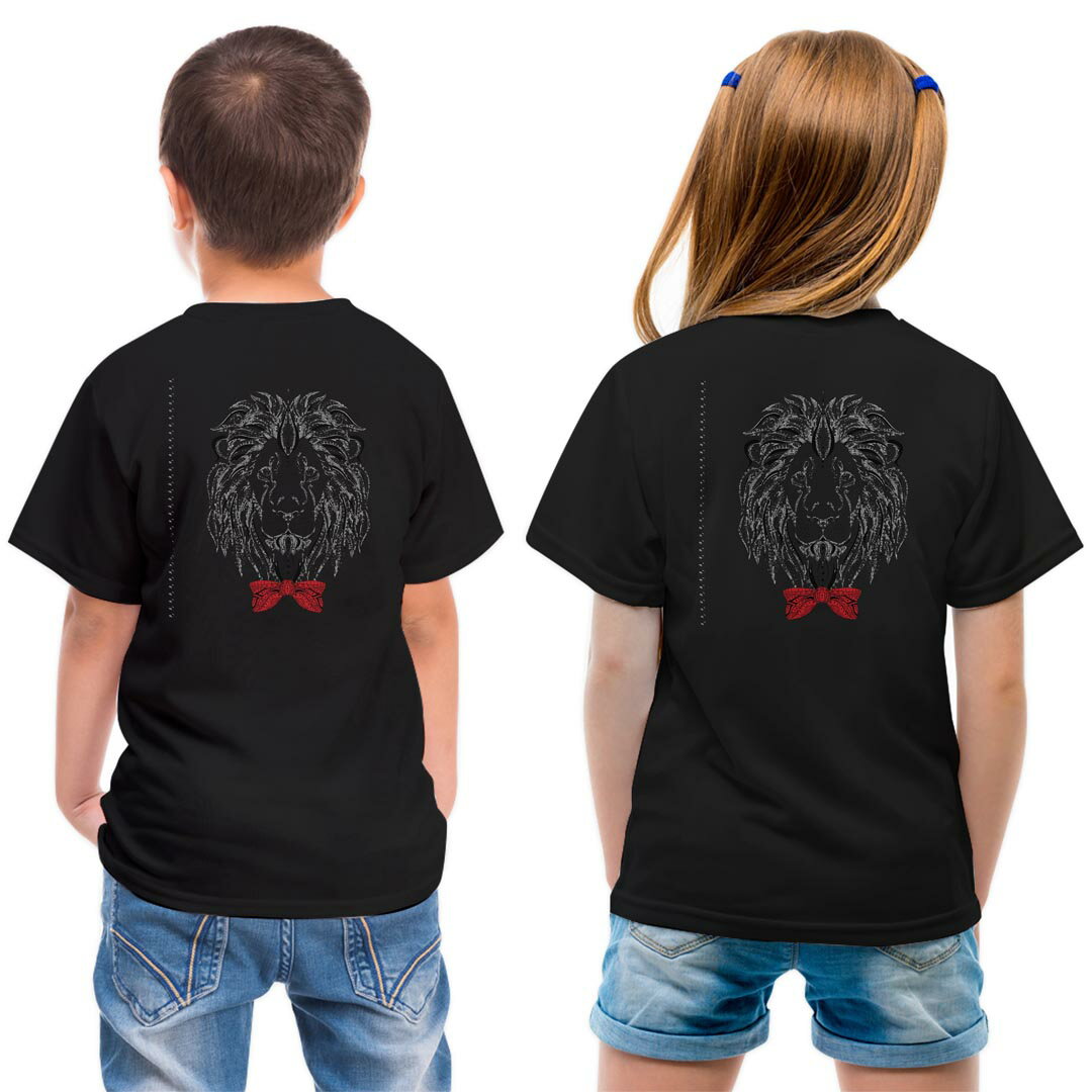 tシャツキッズバックプリント半袖黒...