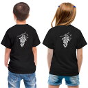 tシャツ キッズ バックプリント 半袖 黒地 ブラック デザイン 90 100 110 120 130 140 150 Tシャツ ティーシャツ T shirt 014232 ぶどう フルーツ 果物