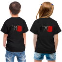 tシャツ キッズ バックプリント 半袖 黒地 ブラック デザイン 90 100 110 120 130 140 150 Tシャツ ティーシャツ T shirt 015447 入学 新一年生 ランドセル デコ