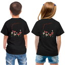 tシャツ キッズ バックプリント 半袖 黒地 ブラック デザイン 90 100 110 120 130 140 150 Tシャツ ティーシャツ T shirt ...
