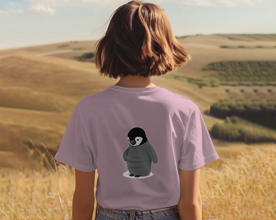 選べる18カラー Tシャツ キッズ 半袖 ホワイト グレー デザイン 90 100 110 120 130 140 150 160 Tシャツ ティーシャツ T shirt 015548 ペンギン　モノクロ - 3