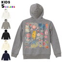 選べる6カラー パーカー スウェット バックプリントキッズ 男女兼用 男の子 女の子 ユニセックス unisex 長袖 デザイン リブ 110 130 150 parker sweat 013447 動物 鳥 猫(4)
