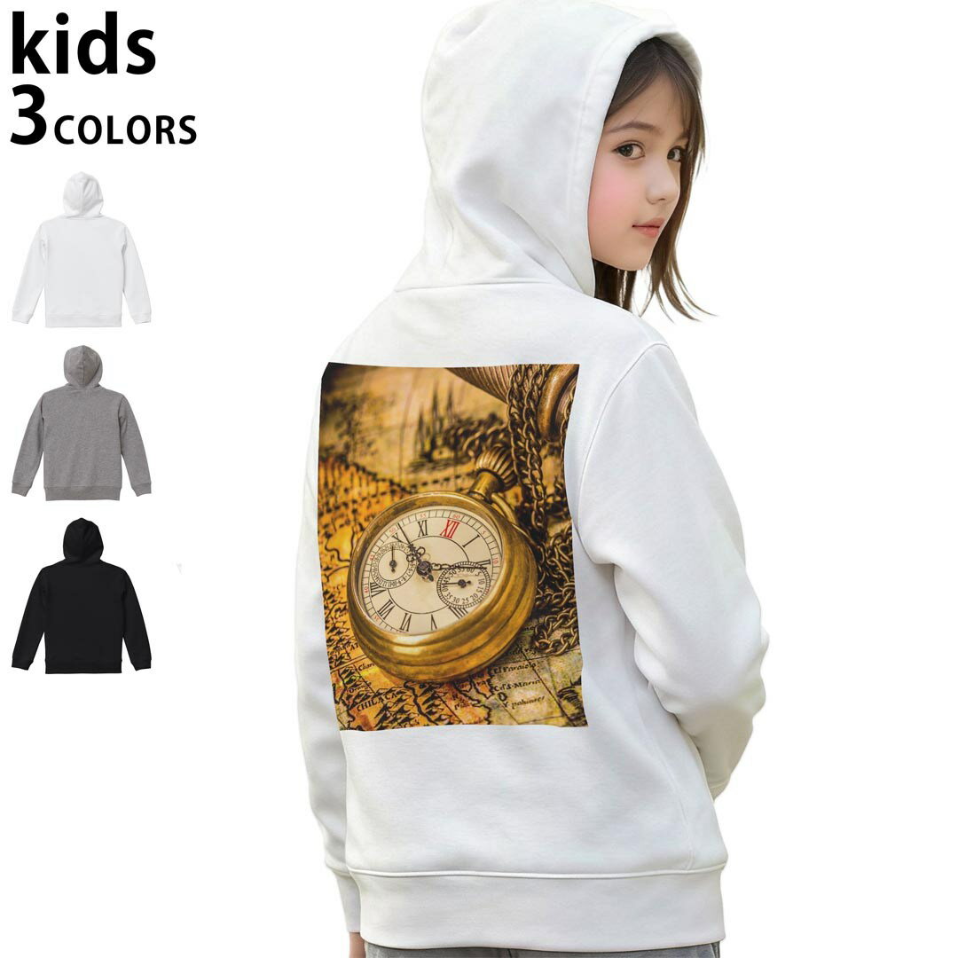 選べる3カラー パーカー スウェット バックプリントキッズ 男女兼用 男の子 女の子 ユニセックス unise..