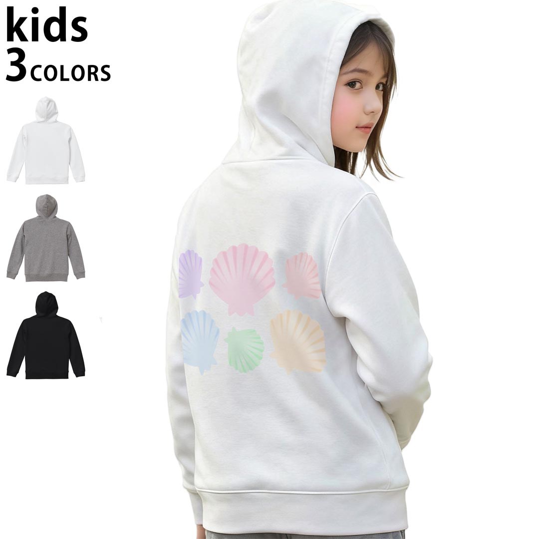 選べる3カラー パーカー スウェット バックプリントキッズ 男女兼用 男の子 女の子 ユニセックス unise..